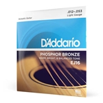 D'Addario Phos. Bronze Ac. Guitar Strings-Light