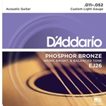 D'Addario Set Phos Bronnze Custom Light .011-.052