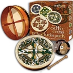 Waltons 12" Bodhrán Drum Pack, Gaelic Cross