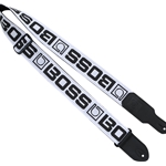 Boss BOSS Monogram Guitar Strap White/Black