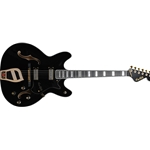 Hagstrom 67’ Viking II Electric Guitar, Black Gloss Cherry Transparent