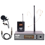 CAD Wireless Bodypack Microphone System with Lavalier, Headset, and Guitar Cable (510 to 570 MHz)