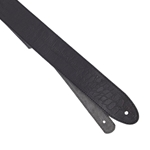 Profile 2.25" Leather Strap with Hot Press Design, Black