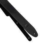 Profile 2.5" Leather Strap with White Double Stitching, Black