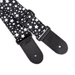 Profile Terylene, Black with White Star Pattern Printed Strap