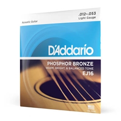 D'Addario Phos. Bronze Ac. Guitar Strings-Light