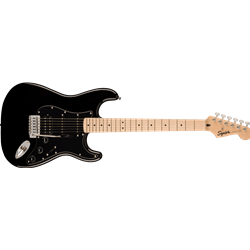 Squier Sonic Stratocaster® HSS, Maple Fingerboard, Black Pickguard, Black