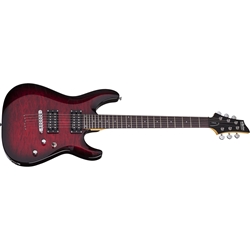 Schecter C-6 Plus 6 String Electric Guitar - Transparent Cherry Burst