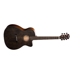 Cort Core Series Spruce Acoustic Guitar With Case, Open Pore Trans Black