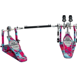 Tama 50th Anniversary Limited Iron Cobra Marble Double Drum Pedal – Coral Swirl