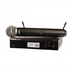 Shure BLX24R/SM58 Wireless Handheld System with SM58 Microphone and Rack Mountable Receiver (H9: 512-542 MHz)