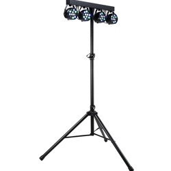 Eliminator 4 X PAR Fixtures with 12 x 1W RGBW LED/Tripod/Carrying Bag Lighting System