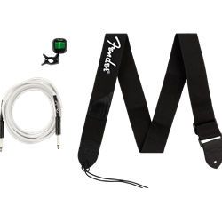 Fender Accessory Essentials Pack - Cable, Clip-On Tuner, Strap