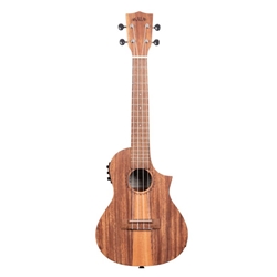 Kala Teak Tri-top Concert Ukulele With Cutaway & EQ