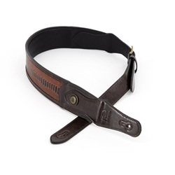 Profile Western Strap with Brass Buckle, Brown Crocodile Pattern