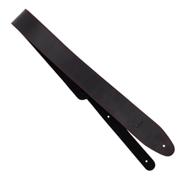 Profile 2.5" Leather Strap with Red Double Stitching, Black