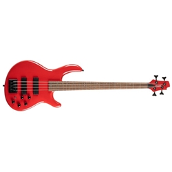 Cort C4 Deluxe Artisan Series 4-String Electric Bass, Candy Red