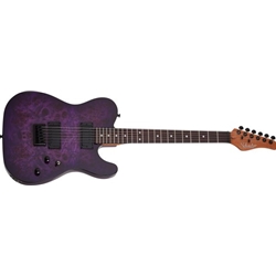 Schecter PT Standard Electric Guitar, Purple Burst Burl
