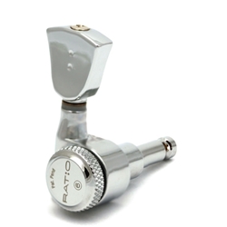 Graph Tech 3+3 Ratio Vintage Style Electric Locking Machine Heads, Chrome