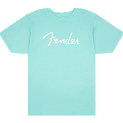 Fender® Spaghetti Logo T-Shirt, Daphne Blue